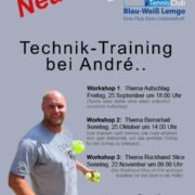 Tennisclub Blau-Weiß Lemgo | Workshop Techniktraining