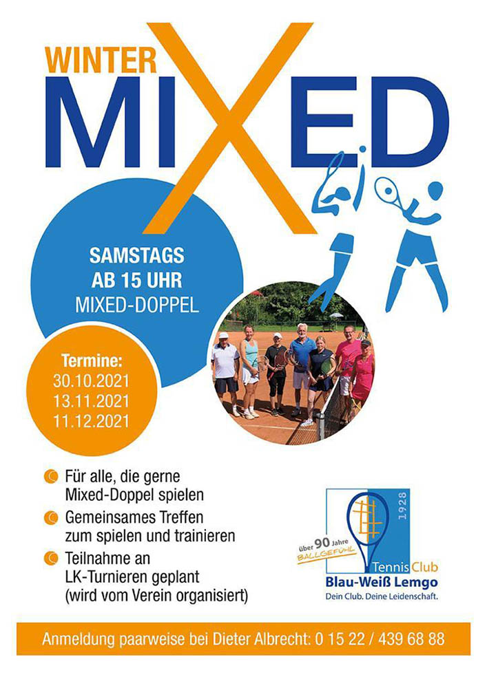 Winter Mixed 2021 | Tennisclub Blau-Weiß Lemgo